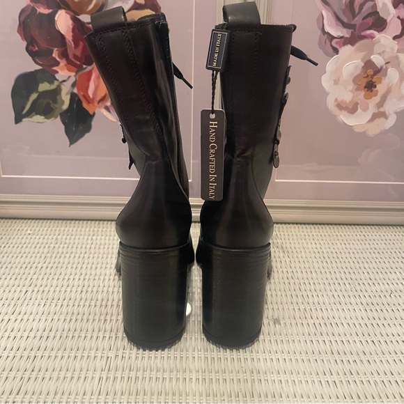 NWT Emanuele Crasto Lace Up Boots Size 9 - Picture 3 of 5